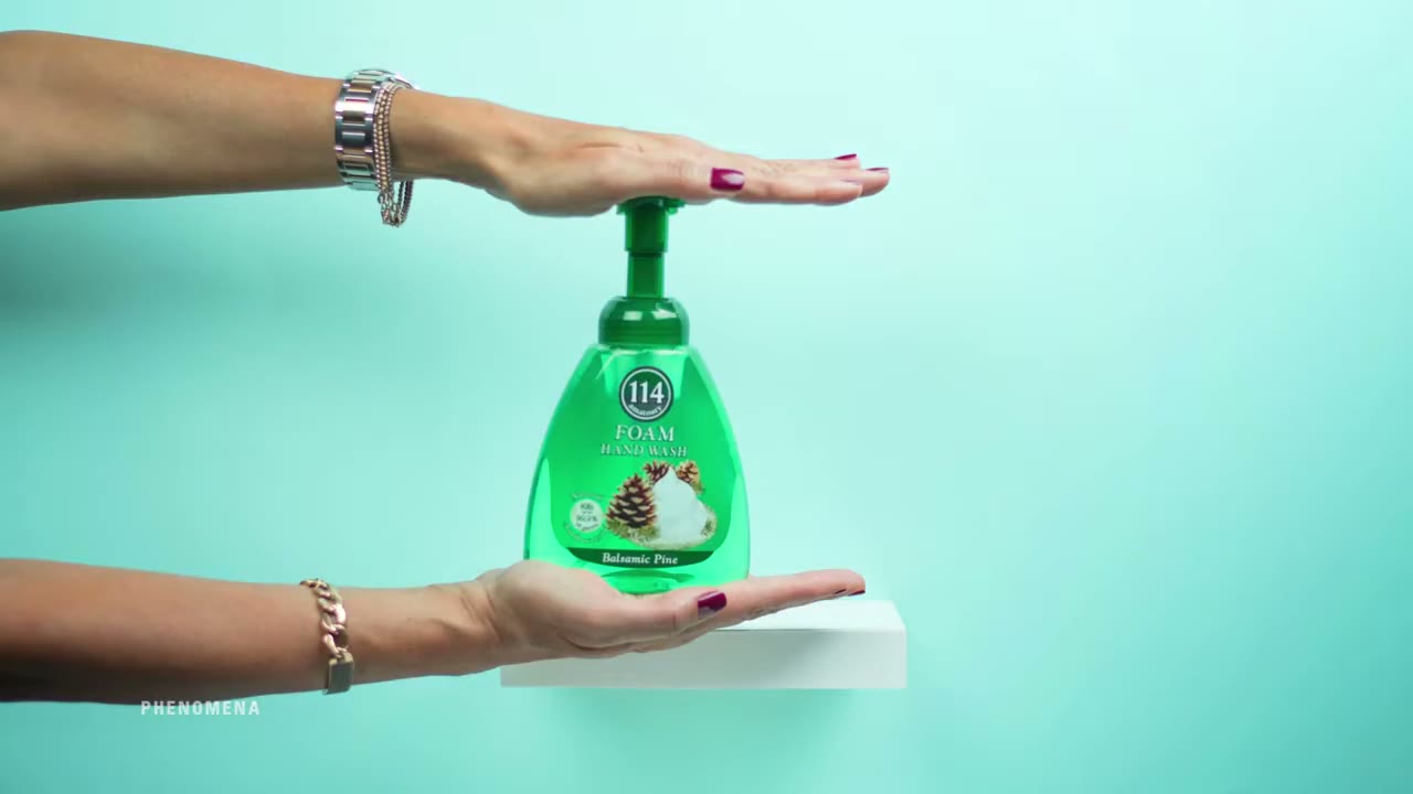 Archive still , two hands reaching out from an Amatoury handwash ad